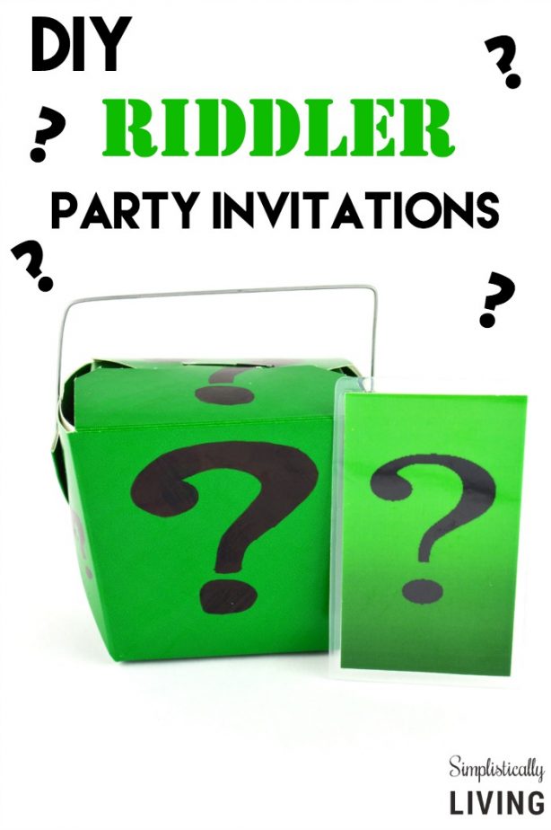 DIY Riddler Party Invitations