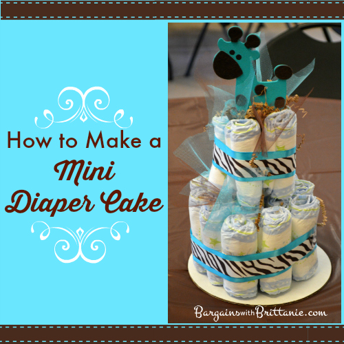 how to make a mini diaper cake