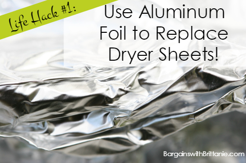 aluminum foil replaces dryer sheets