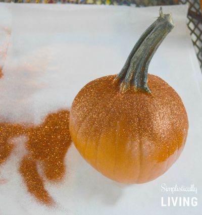 fall glitter pumpkin inprocess1