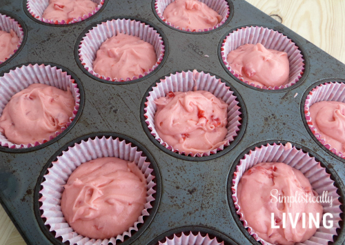 maraschino cherry cupcakes in pan