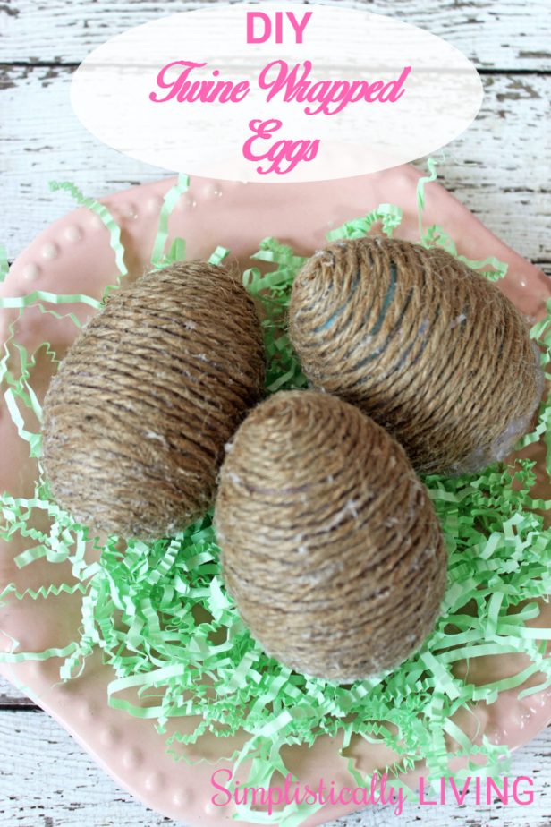 DIY twine wrapped eggs