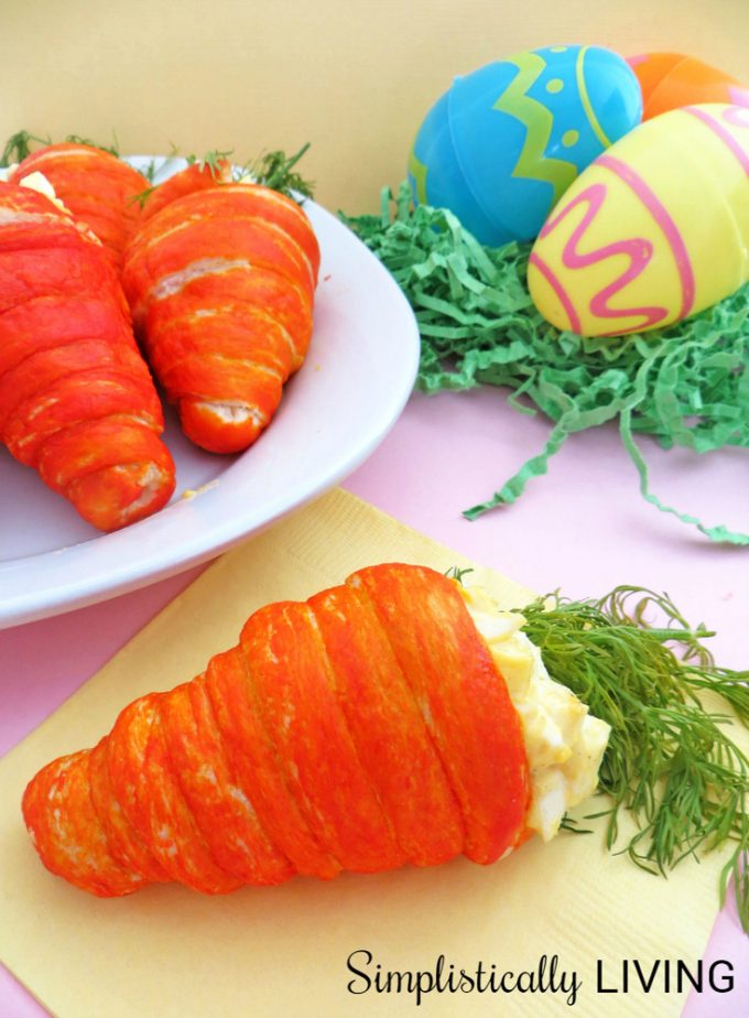egg salad crescent carrots