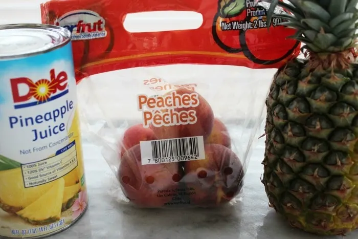 peach and pineapple tropical smoothie ingredients