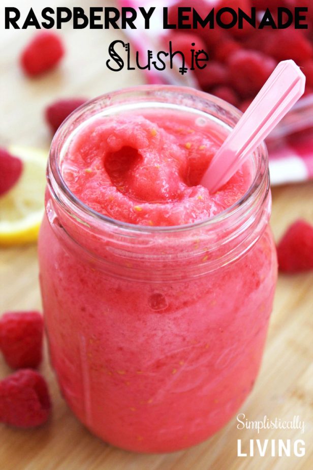 raspberry lemonade slushie