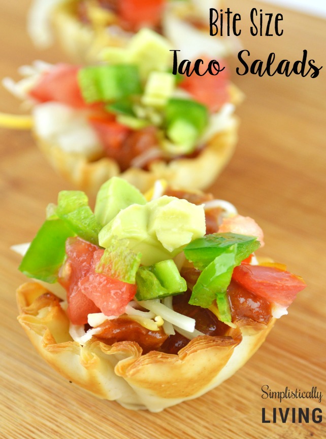 bite size taco salads