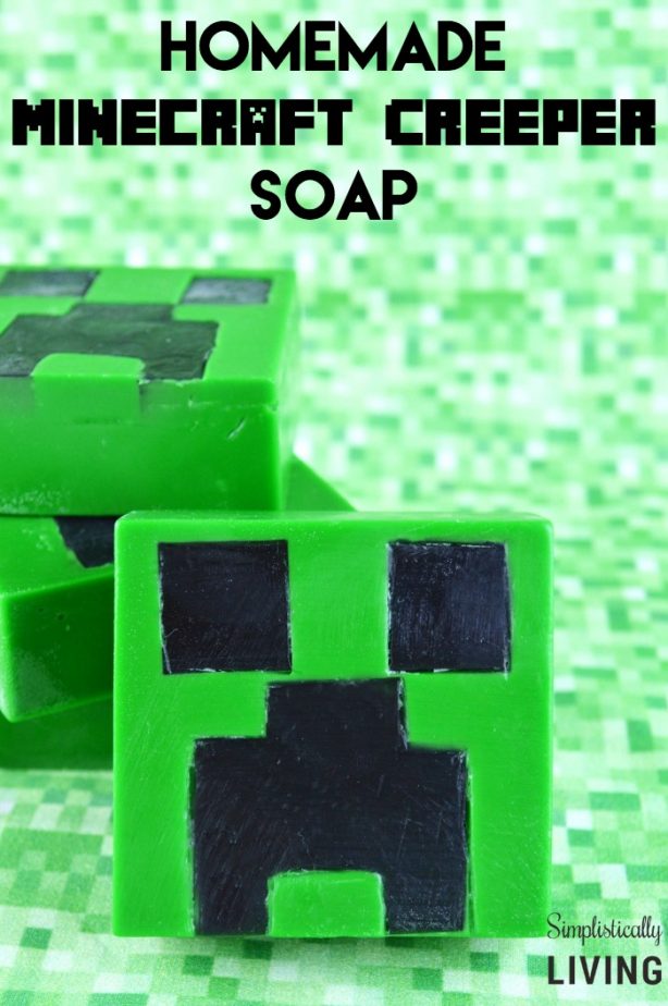 Homemade Minecraft Creeper Soap