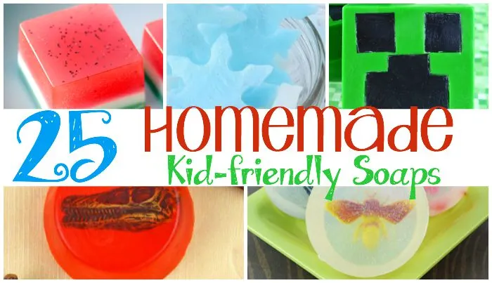 25 Homemade Kid-friendly soaps featured
