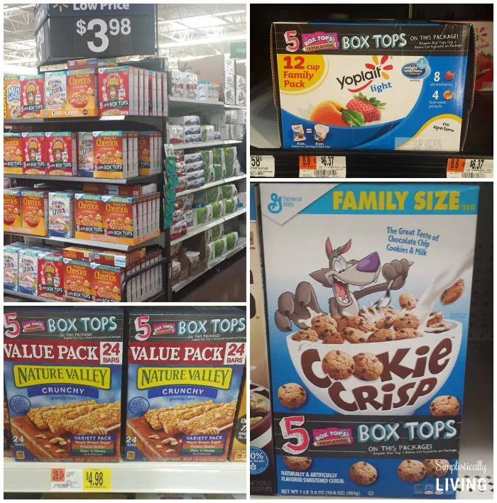 box tops products at Walmart