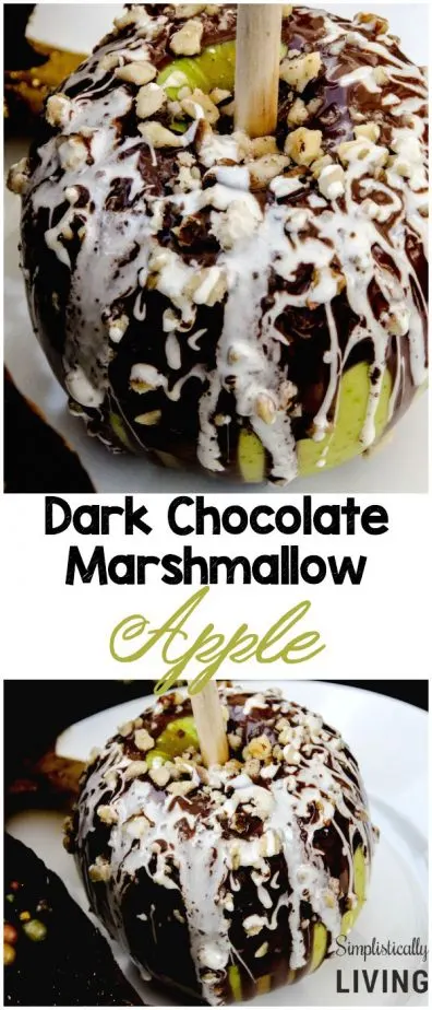 dark chocolate marshmallow apple pinterest