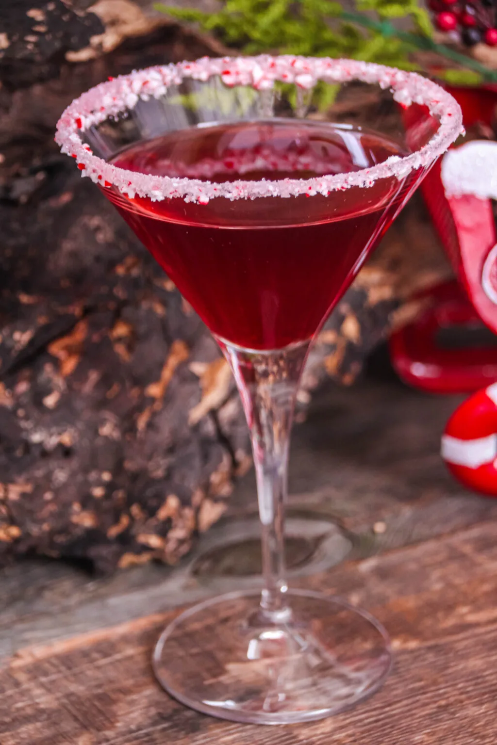how to make a Cranberry Peppermint Martini