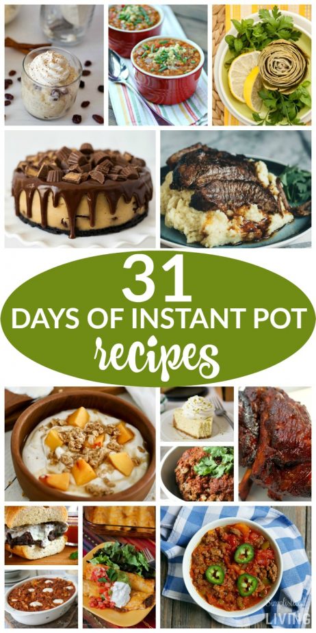 31 Days of Instant Pot Recipes #instantpot #instant #slowcooker #instantpotrecipes #recipes #food #easyrecipes