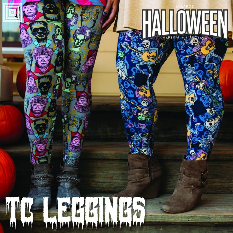 LuLaRoe Halloween 2017 Leggings Skeletons Pumpkins Trick or Treat Kids L/XL NEW 