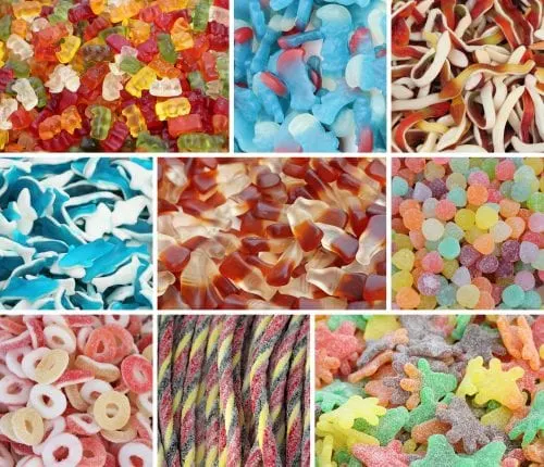 assorted gummy candies