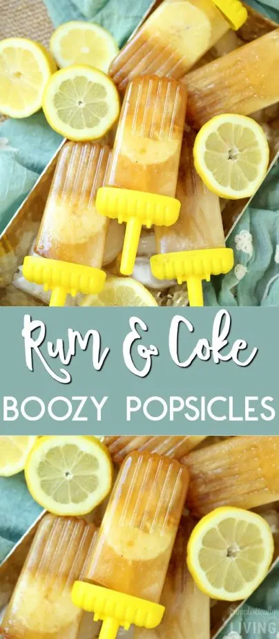 Rum & Coke Boozy Popsicles #rumandcoke #cokeandrum #boozy #boozypopsicles #boozypops