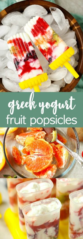 Greek Yogurt Fruit Popsicles #greek #yogurtpopsicles #frozentreat