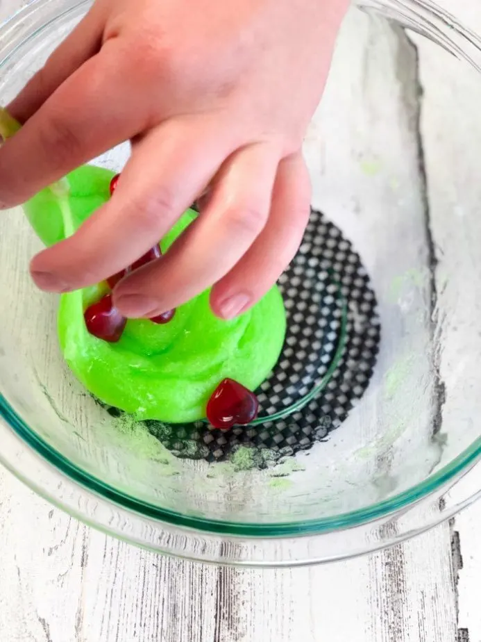 grinch slime in bowl