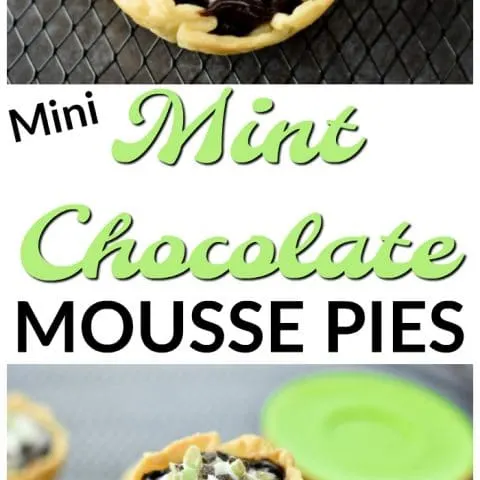 Mini Mint Chocolate Mousse Pies