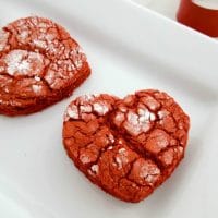 Red Velvet Heart Crinkle Cookies