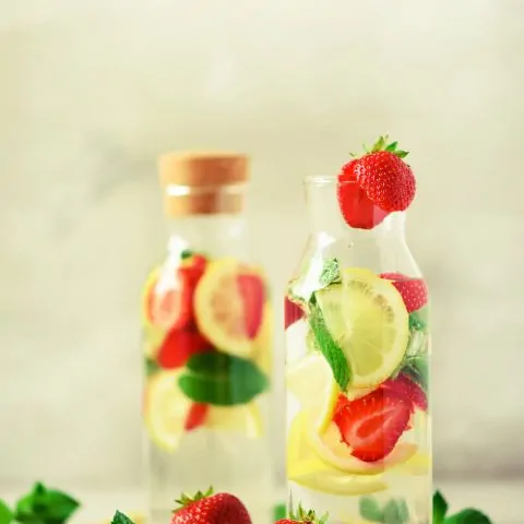 Strawberry Lemon Infused Water