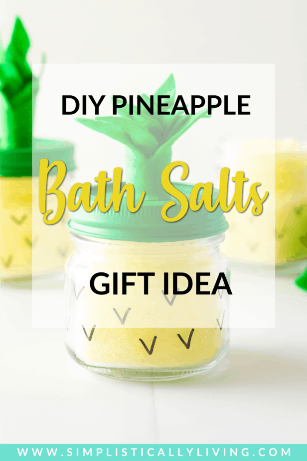 pineapple bath salts in a jar
