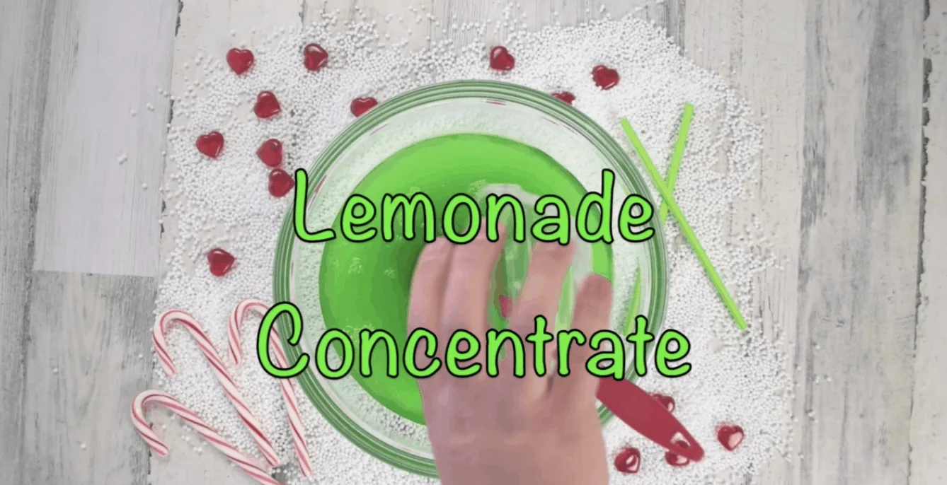 lemonade concentrate being added to grinch punch