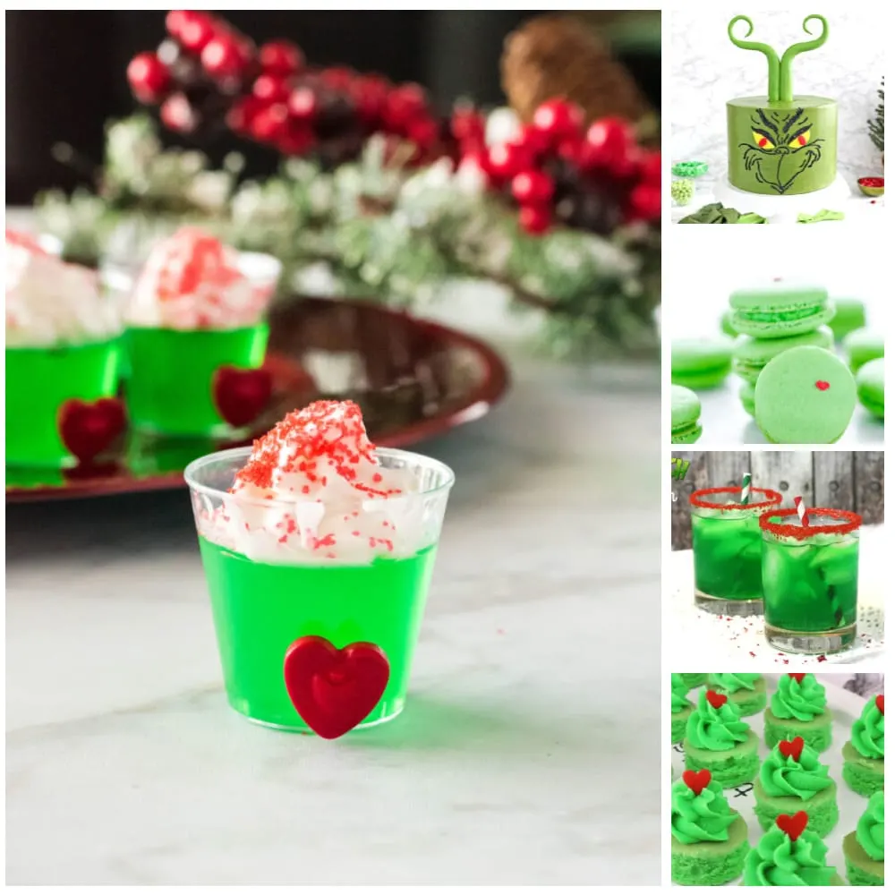 a collage of the best grinch food ideas