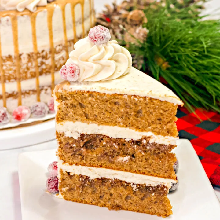 Holiday Spice Cake with Cinnamon Cream Cheese Frosting