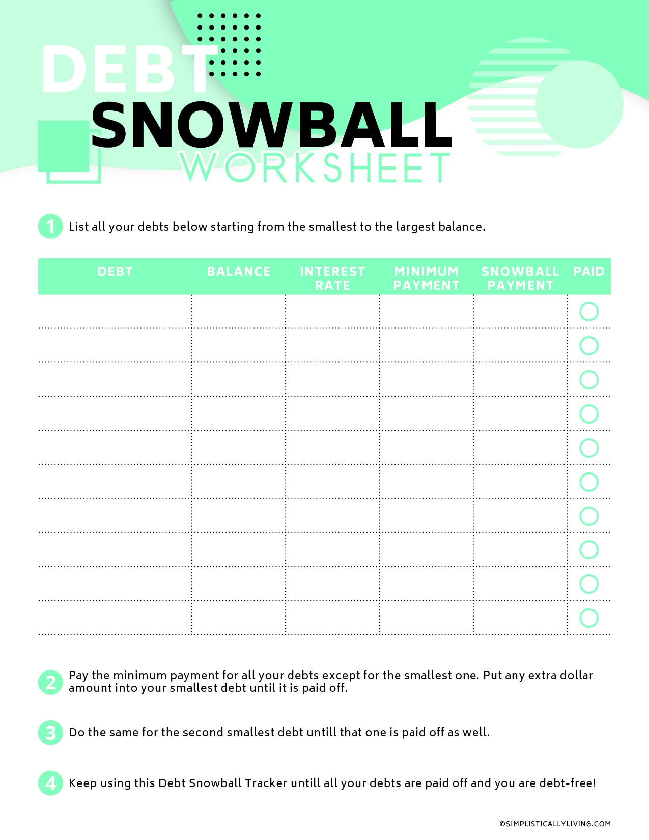 debt-snowball-worksheet-free