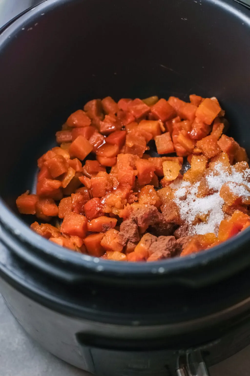pumpkin and spices in Instant Pot