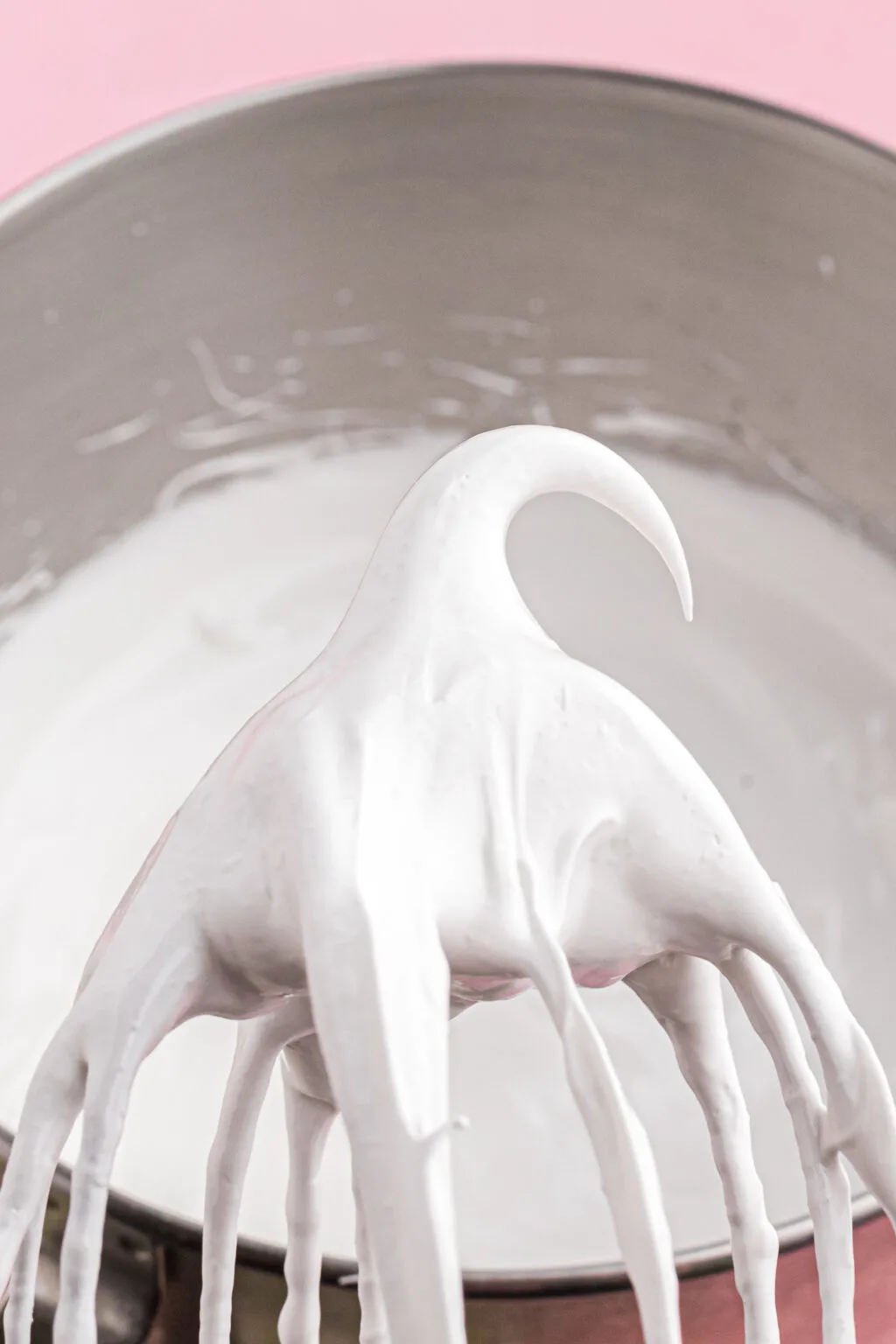 white meringues mixture in bowl
