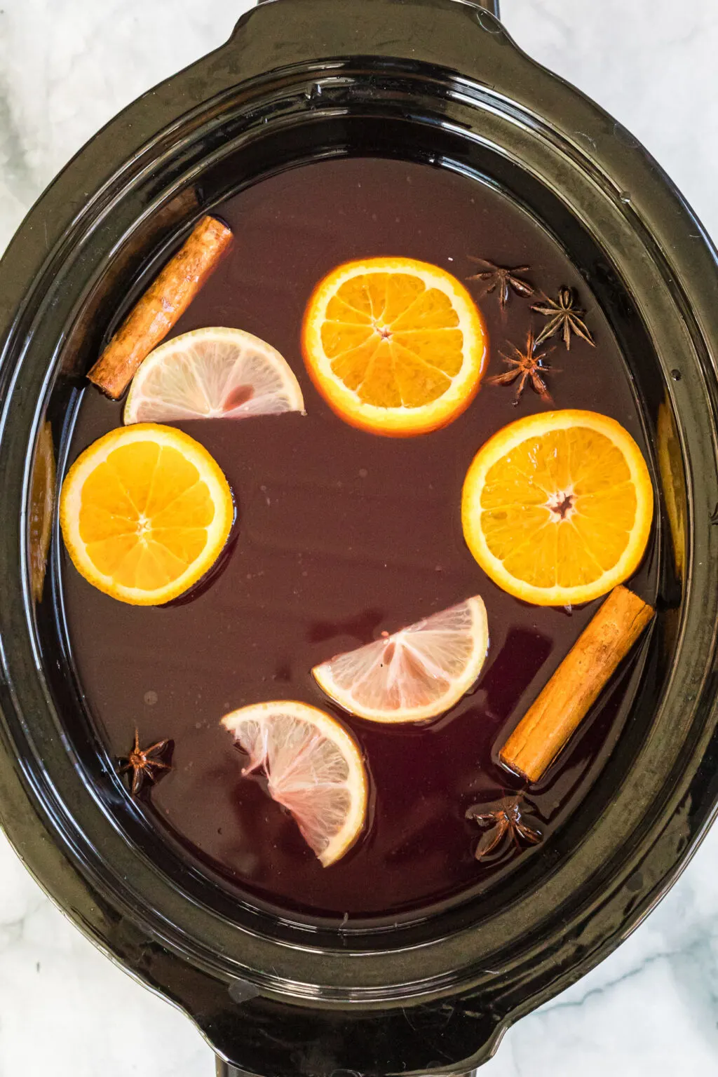wassail in a slow cooker