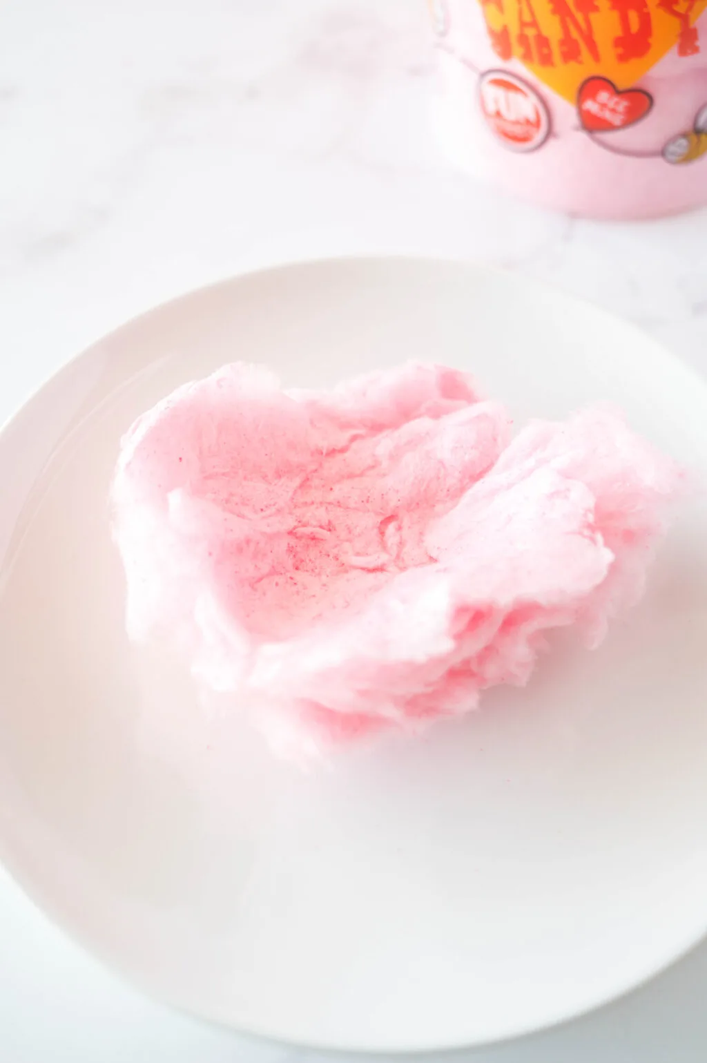 cotton candy on a plate