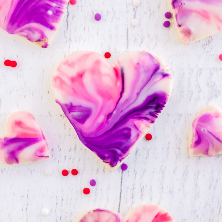 Marbled Heart Cookies