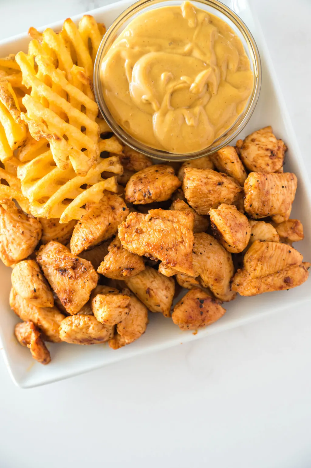 copycat chick-fil-a grilled nuggets on a plate