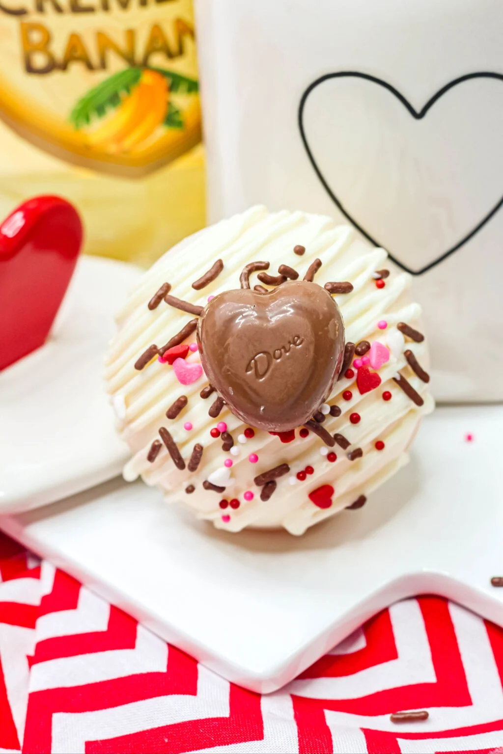 boozy hot cocoa bombs for Valentine's Day