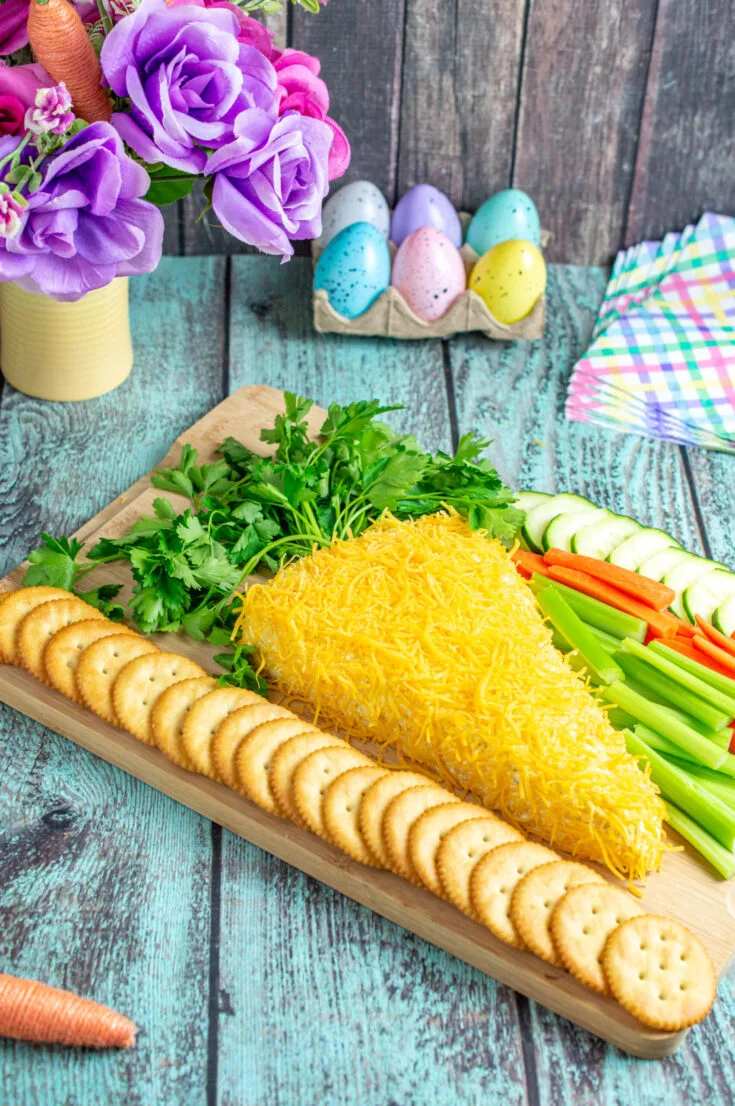 Easter appetizers spread with deviled eggs, Easter bunny appetizers, and Easter charcuterie board, perfect for Easter brunch or dinner