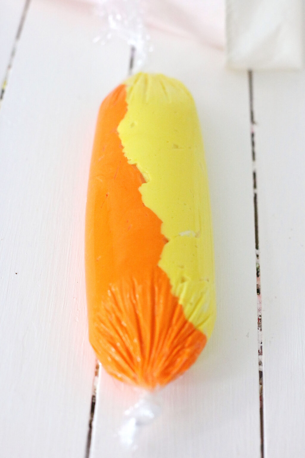 candy corn cookie frosting in a bag