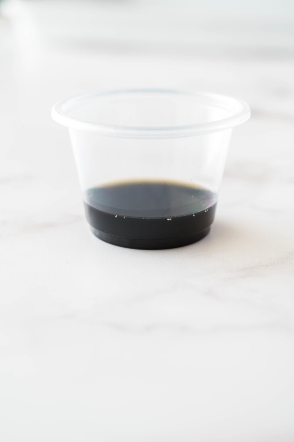 black jello inside jello shot cup