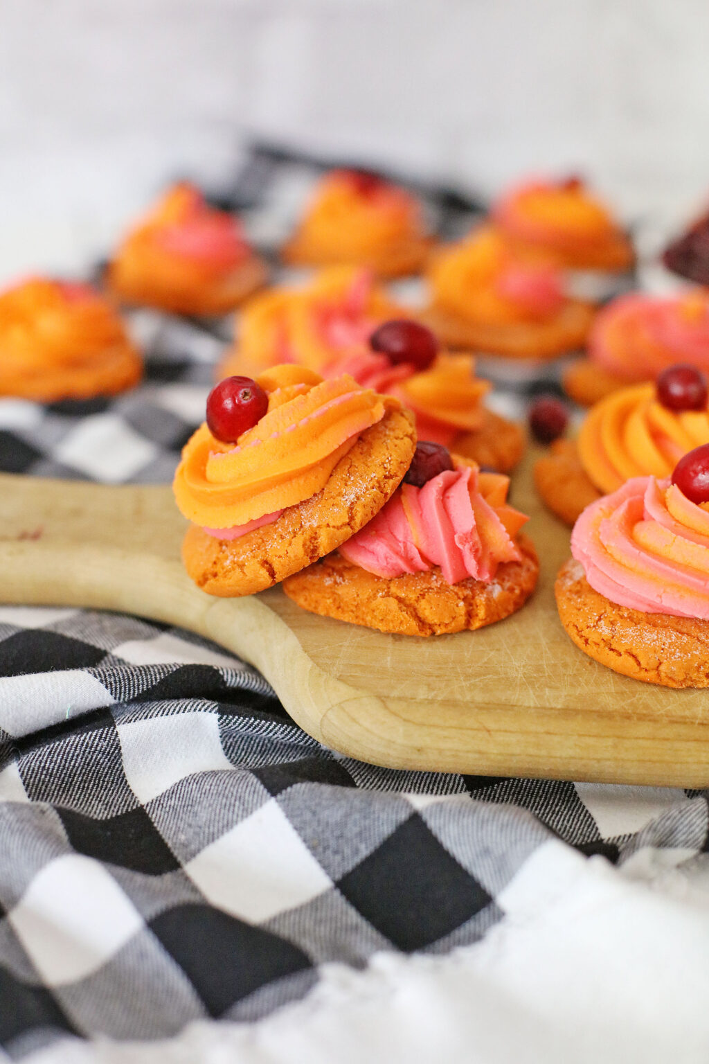 cranberry orange cookies on table
