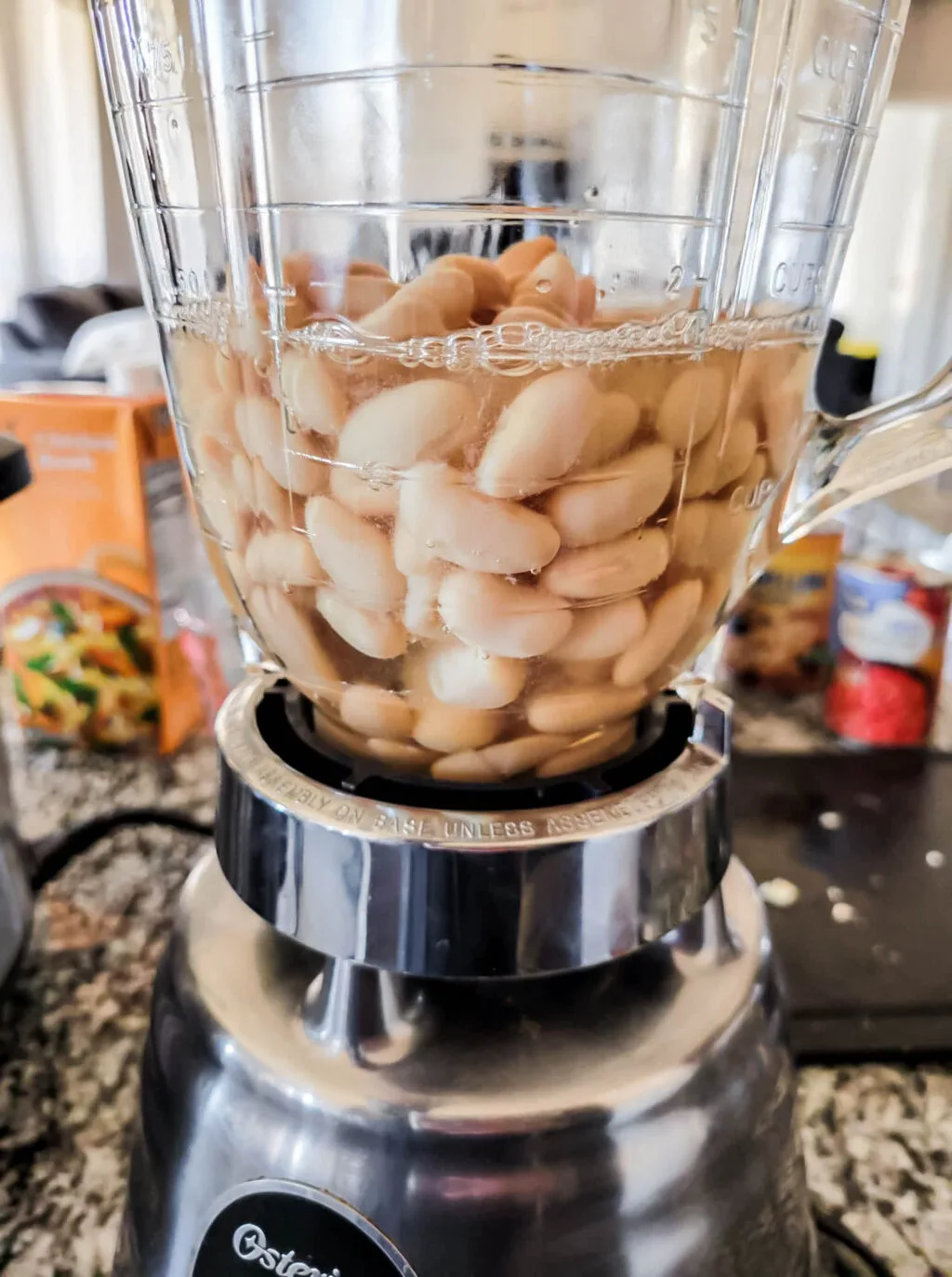 beans in a blender