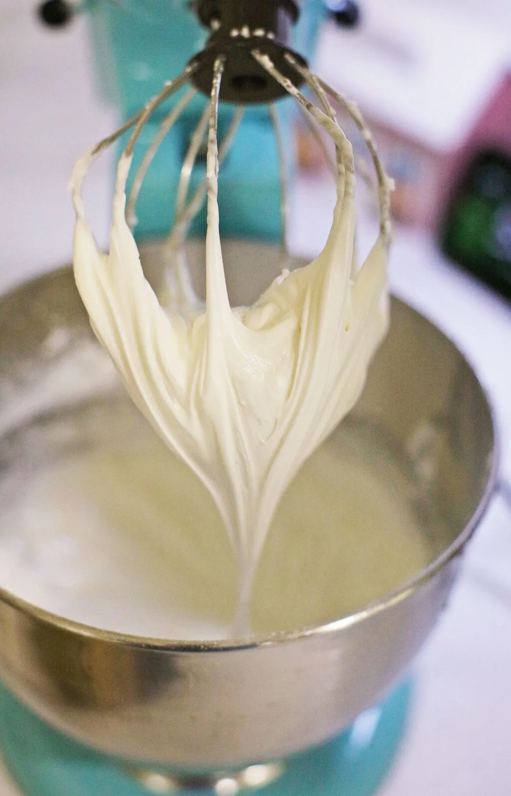 homemade royal icing in stand mixer