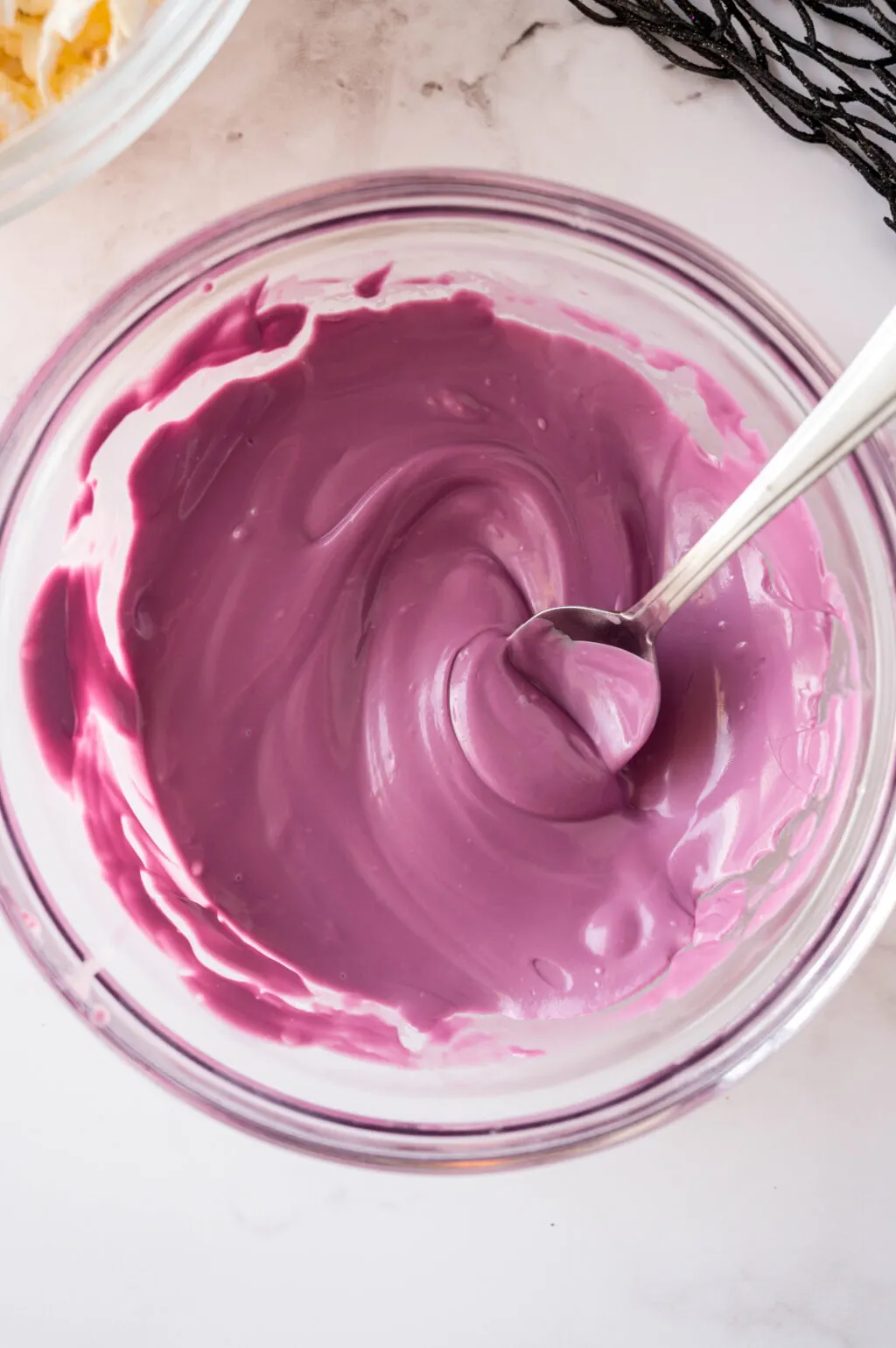 melted purple candy melts