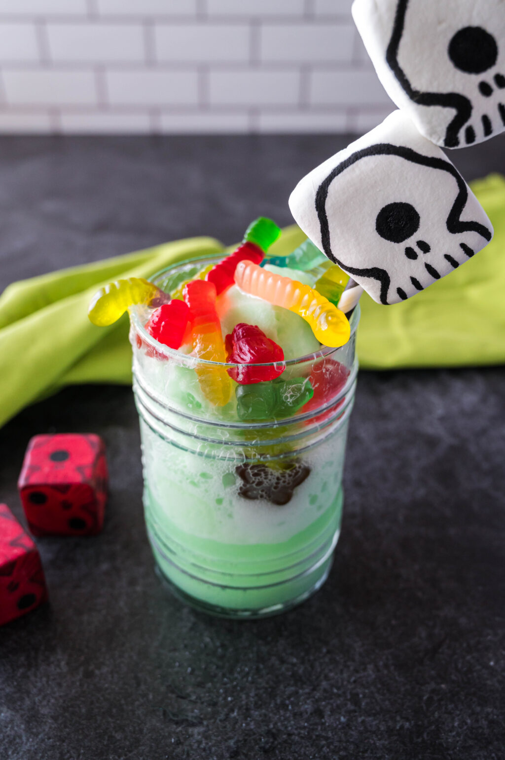 oogie boogie punch in glass