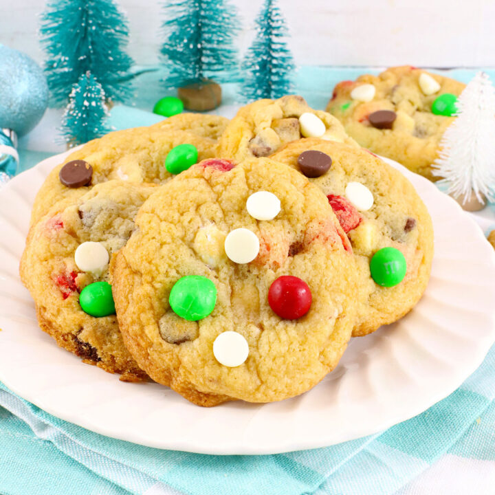 Air Fryer M&M Christmas Cookies