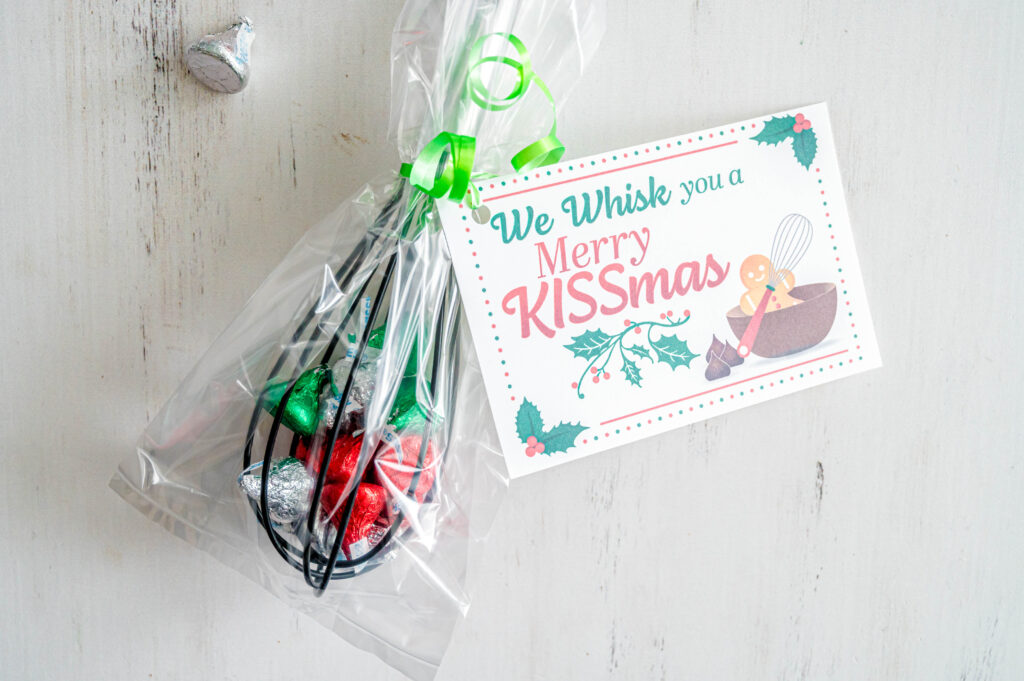 we whisk you a merry kissmas gift on table