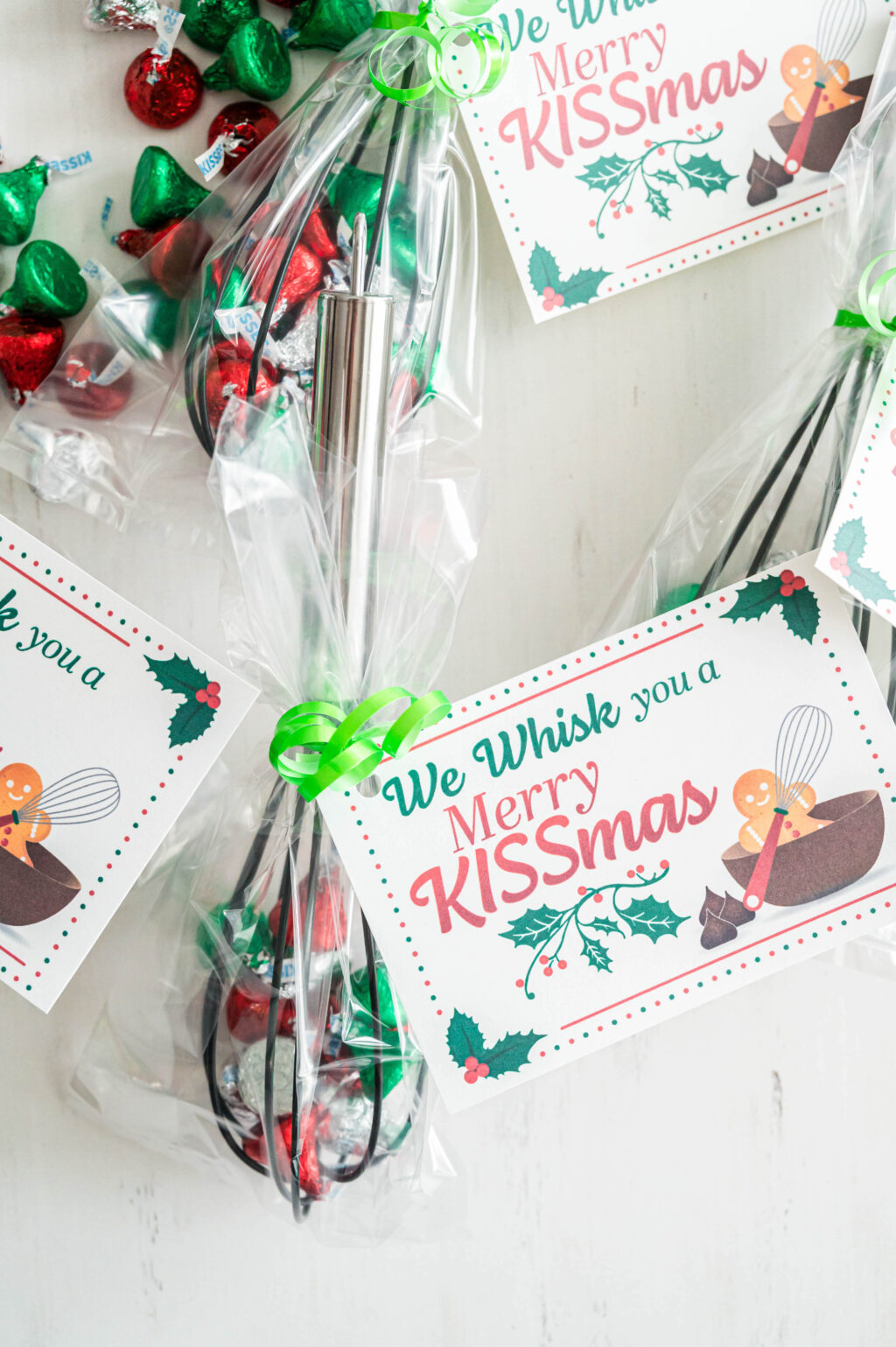 we whisk you a merry kissmas gift on table
