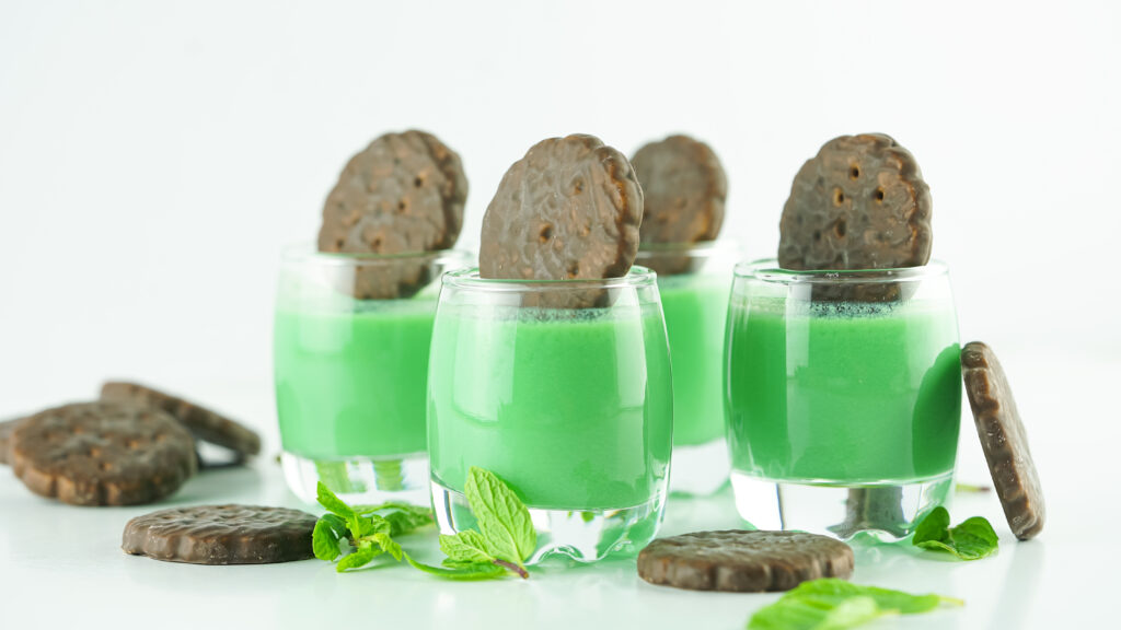 girl scout cookie shots on white table