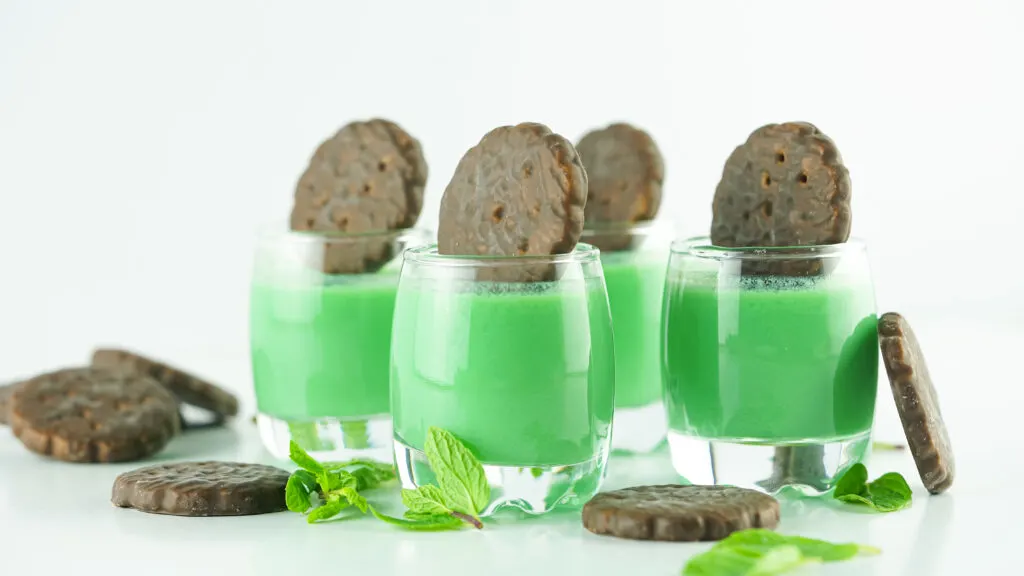 girl scout cookie shots on white table