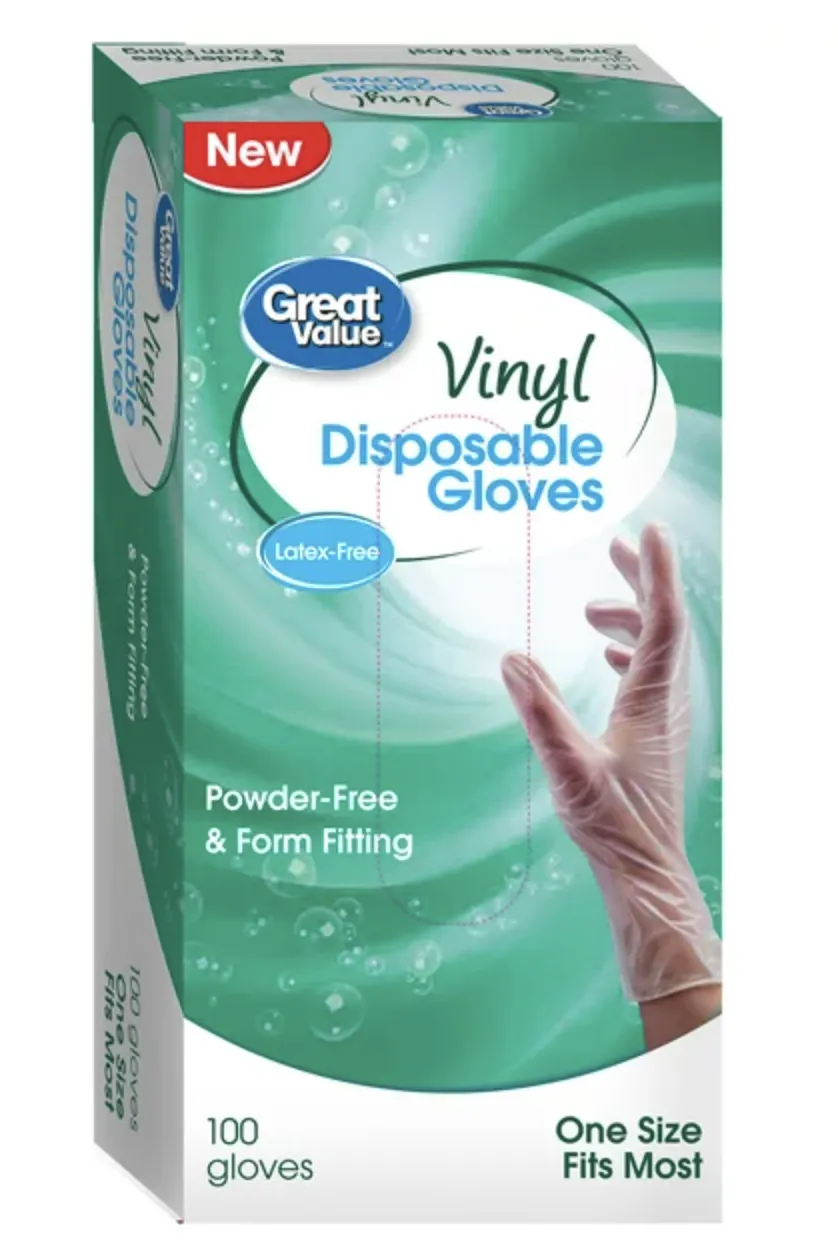 Great Value Vinyl Disposable Gloves